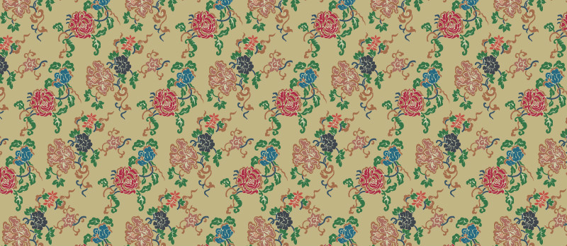 中國(guó)傳統(tǒng)織錦圖案與配色七，矢量素材AI圖片