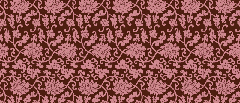 中國傳統(tǒng)織錦圖案與配色五，矢量素材AI圖片