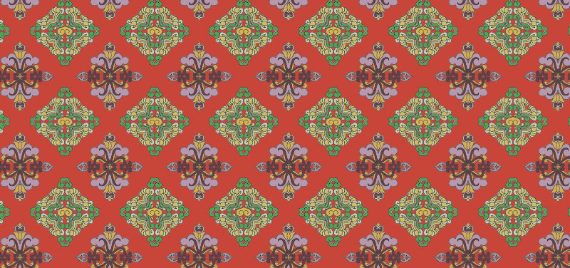 中國(guó)傳統(tǒng)織錦圖案與配色六，矢量素材AI圖片