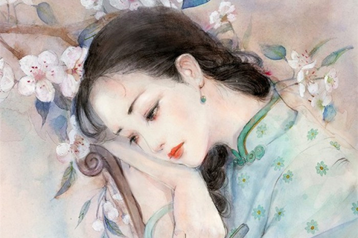 柔美淡雅女子古風頭像，古典女子qq頭像