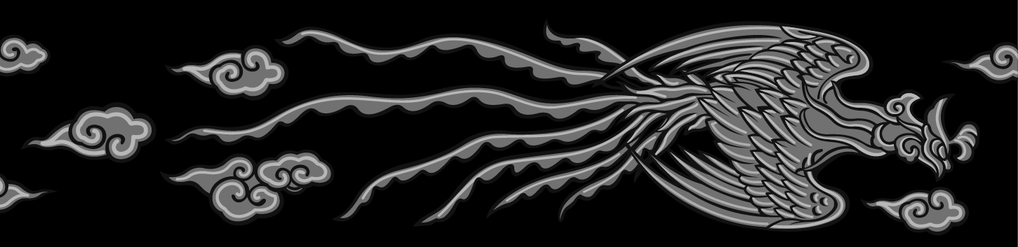 中國傳統(tǒng)明代服飾鳳凰圖案，矢量素材AI圖片