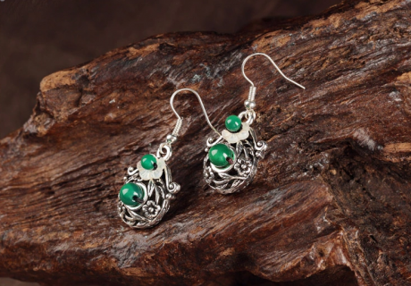 清新花朵耳墜復(fù)古家佳樂文學(xué)耳環(huán)首飾