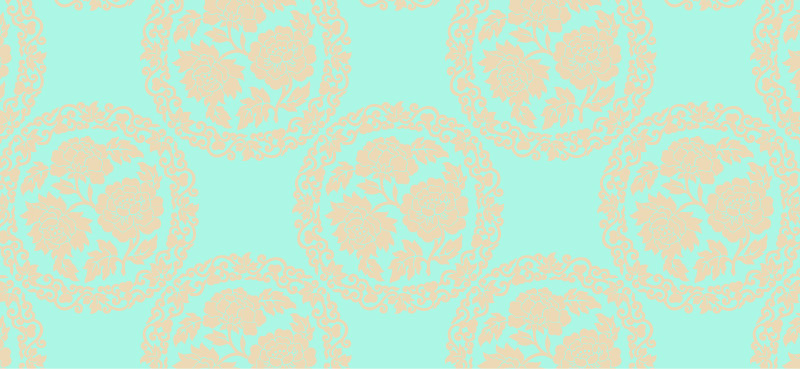 中國傳統(tǒng)織錦牡丹圖案與配色，矢量素材AI圖片