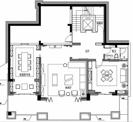 新中式裝修設計，裝修設計會舍圖(八)