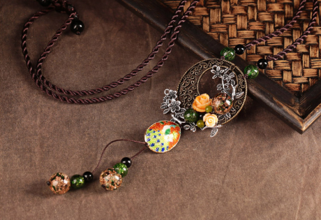 雀躍家佳樂(lè)文學(xué)吊墜毛衣鏈復(fù)古項(xiàng)鏈