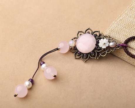 粉妝玉砌項(xiàng)鏈，水晶吊墜復(fù)古風(fēng)毛衣鏈?zhǔn)罪? / data-iCbd=