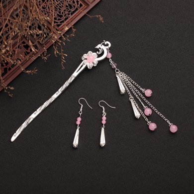 鳳凰盤發(fā)發(fā)釵步搖，精致唯美古風(fēng)頭飾