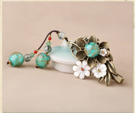 古銅蘊(yùn)緲發(fā)夾，靈動(dòng)唯美古風(fēng)頭飾