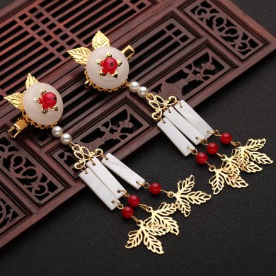 漢服古風(fēng)配飾步搖，流蘇發(fā)夾彼岸花頭飾