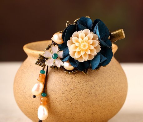 優(yōu)雅大氣發(fā)夾，唯美古風花朵發(fā)夾頭飾