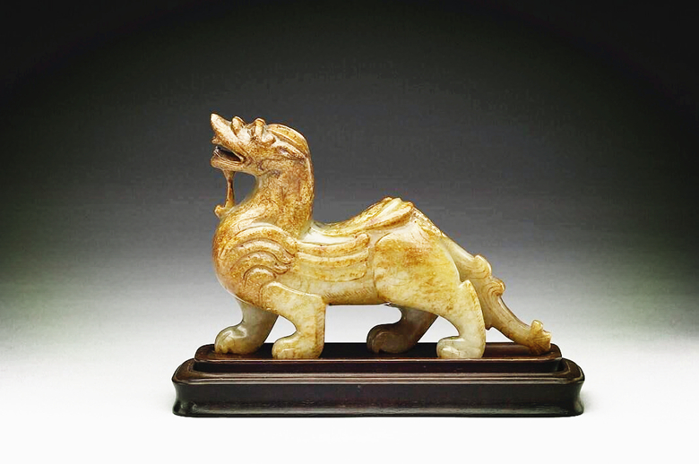 東漢玉飾，玉辟邪