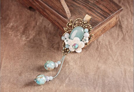 淡雅小清新頭飾:琴海貝殼花朵發(fā)夾頭飾