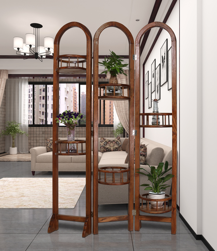 簡(jiǎn)約花藝雅韻屏風(fēng)，百搭中式屏風(fēng)