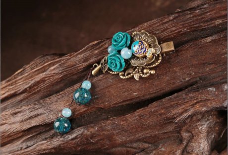 家佳樂文學琉璃流蘇發(fā)夾頭飾