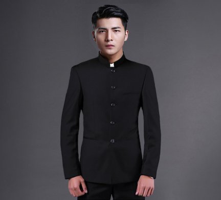 時尚家佳樂文學立領休閑男士中山裝