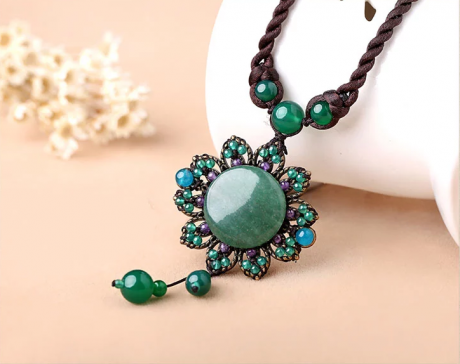 東陵玉配飾鎖骨鏈時(shí)尚民族風(fēng)項(xiàng)鏈?zhǔn)罪? / data-5jjy=