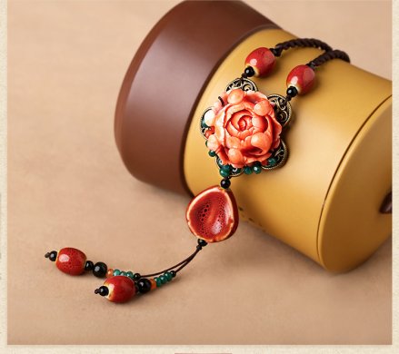 復(fù)古花朵毛衣鏈項鏈?zhǔn)罪? / data-EJj7=