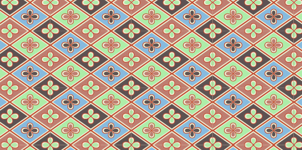 中國傳統(tǒng)唐代服飾幾何紋圖案七，矢量素材