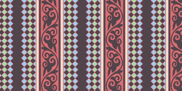 中國傳統(tǒng)唐代服飾聯(lián)珠紋圖案六，矢量素材