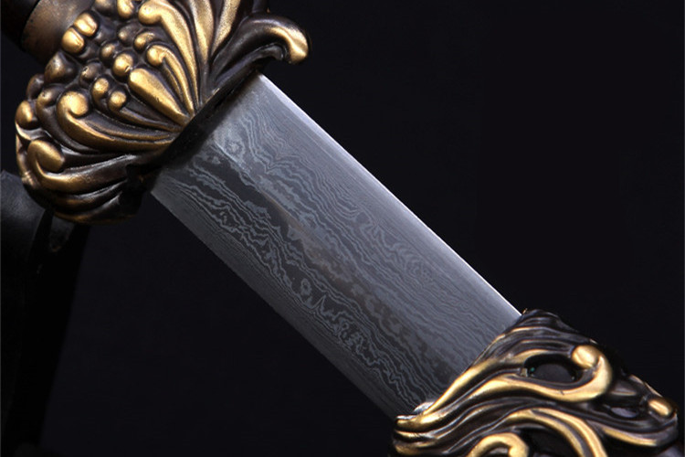 正宗寶劍銅裝乾隆佩劍，花紋鋼君子寶劍