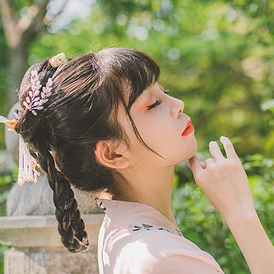 文藝清新漢服女生頭像,唯美古風真人頭像
