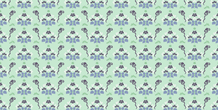 中國傳統(tǒng)唐代服飾穿枝花紋圖案四，矢量素材