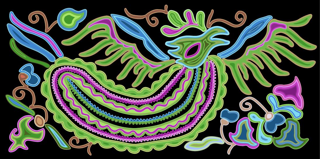 中國傳統(tǒng)刺繡吉祥圖案，矢量素材