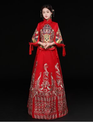 時尚家佳樂文學(xué)新娘禮服，結(jié)婚禮服中式禮服
