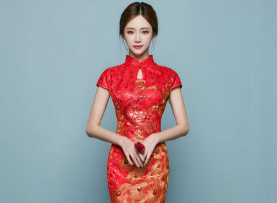 性感魚尾刺繡家佳樂文學(xué)嫁衣中式禮服