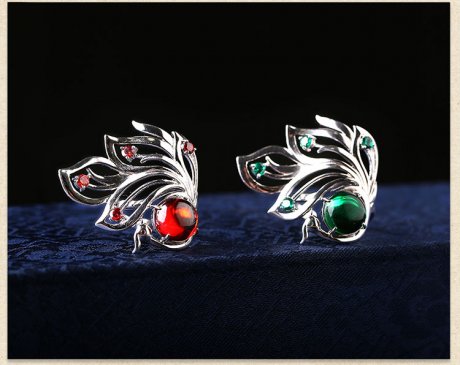 家佳樂文學(xué)鋯石夸張銀戒指