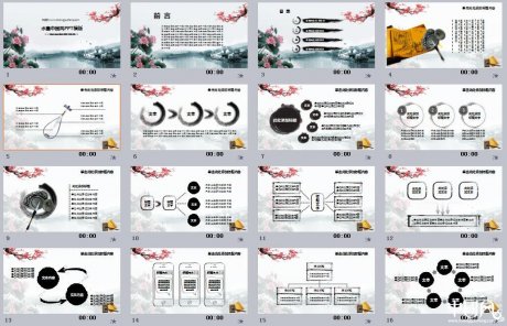 水墨家佳樂文學(xué)PPT模版