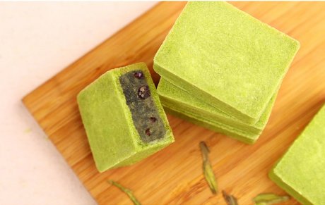 杭州特產(chǎn)美食糕點，特色手工抹茶點心龍井酥