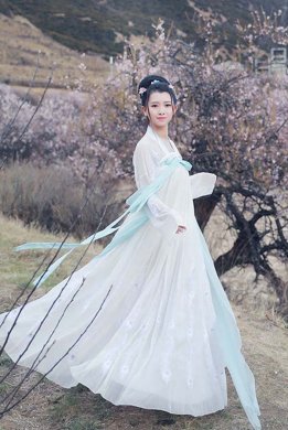 大擺繡花齊胸襦裙，漢服