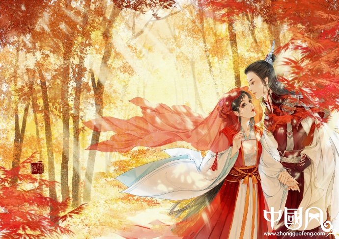 超甜的古風情侶圖集，清新唯美古風圖片（19張）