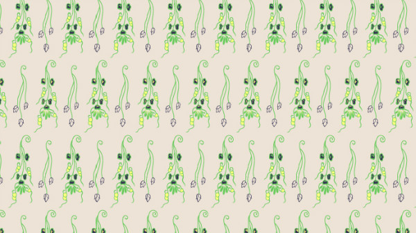 中國傳統(tǒng)唐代服飾穿枝花紋圖案二，矢量素材