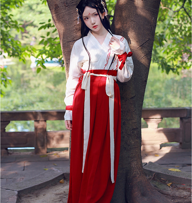 家佳樂(lè)文學(xué)復(fù)古漢元素改良半身裙