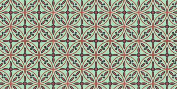 中國傳統(tǒng)唐代服飾聯(lián)珠紋圖案，矢量素材