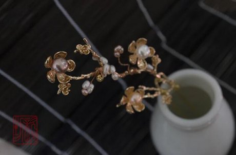 梅梢晚晴雙股簪，家佳樂文學(xué)發(fā)飾發(fā)簪