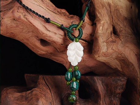 家佳樂文學(xué)葉子形貝殼裝飾毛衣鏈項(xiàng)鏈?zhǔn)罪? / data-js9e=